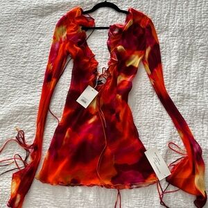 Rat & Boa Fiery Multicolor Dress